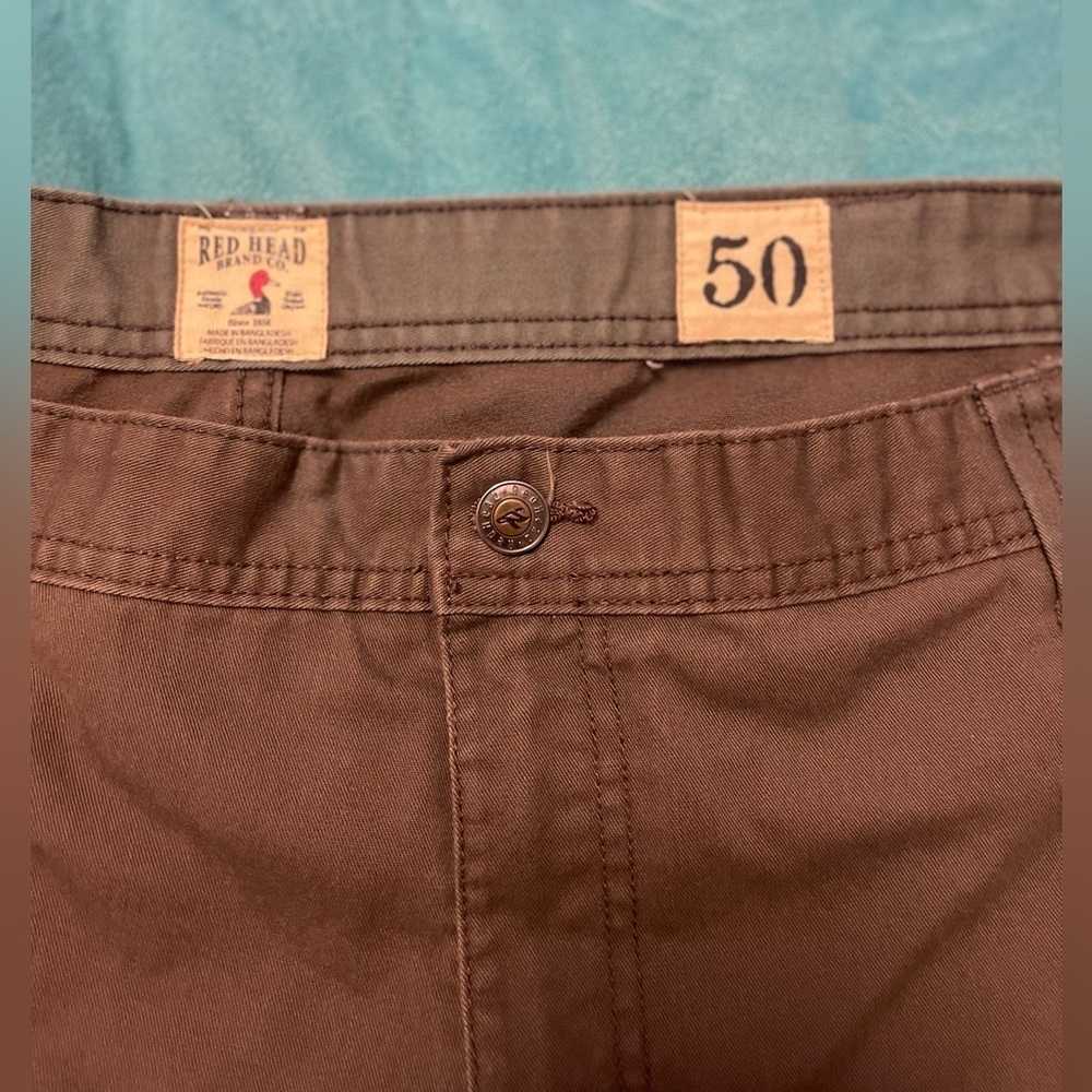 Bass Pro Shop Red Head men’s cargo shorts khaki dark gray‎ green size 50
